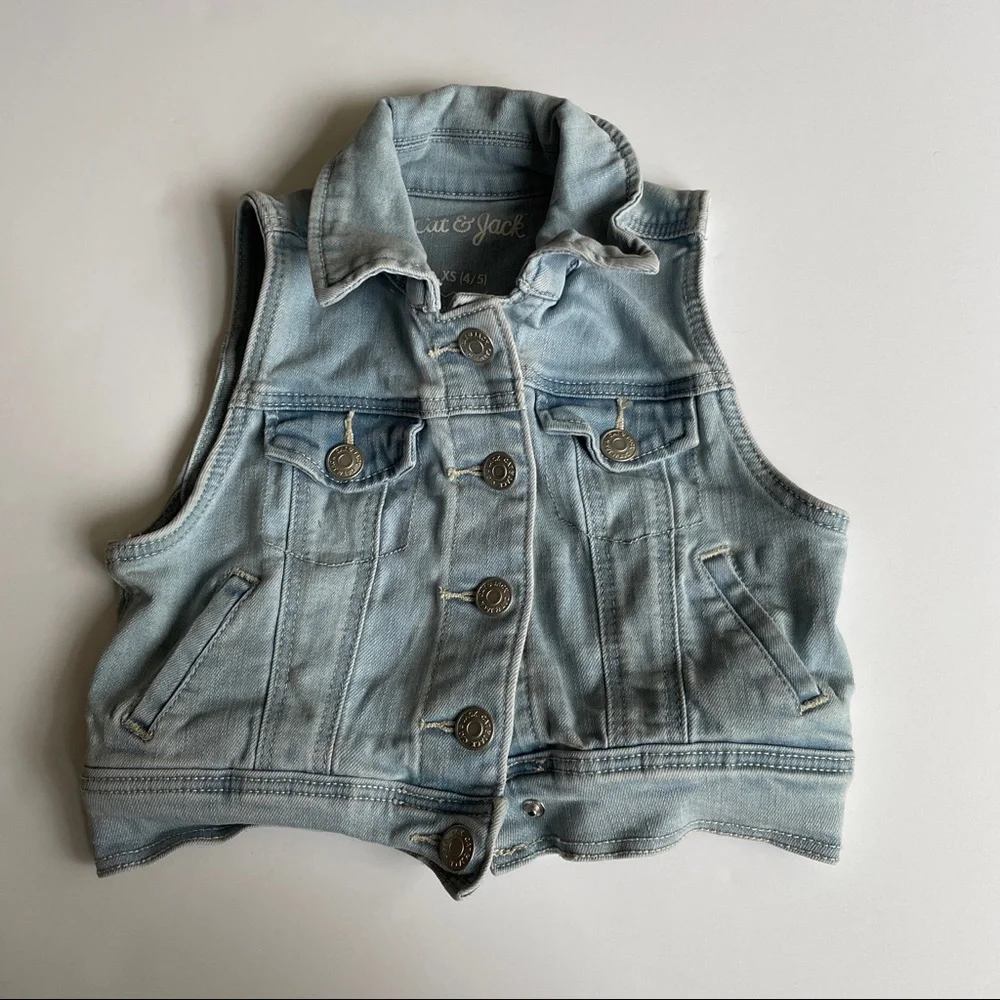 Cat & Jack Denim Vest - Picture 2 of 7